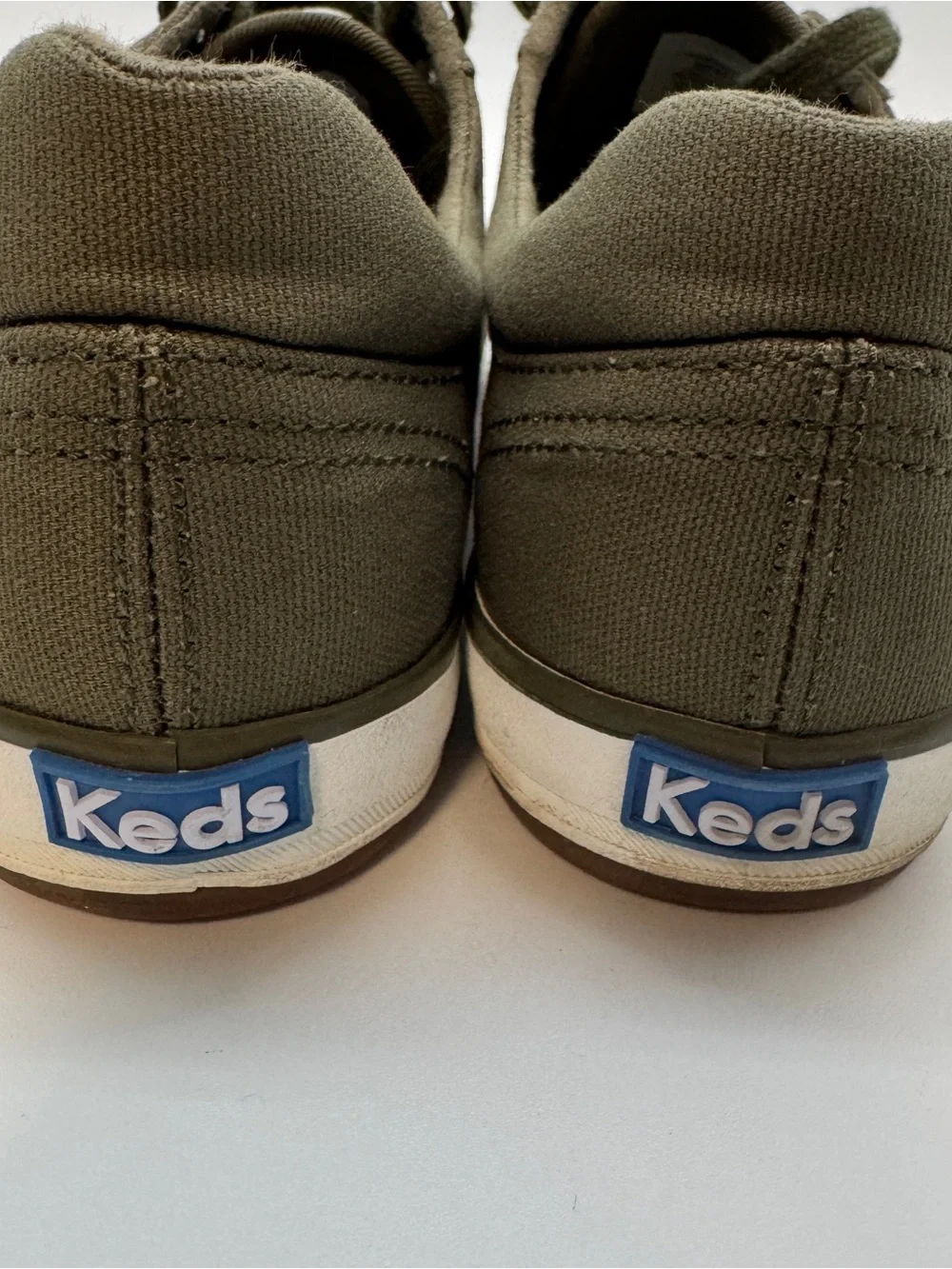 Keds Womens Sneakers 9.5 Olive Army Green Gently Used Classic Canvas Shoes